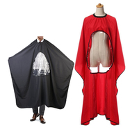 Cape de coiffure professionnelle imperméable personnalisée pour adultes avec fenêtre pour téléphone – Vente en gros