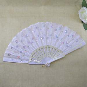 Abanico Plegable de 23 cm con Diseños Tradicionales y Publicitarios, con Ángeles Tallados y Dibujos Animados, con Varillas de Plástico y Tela - Product Image 6