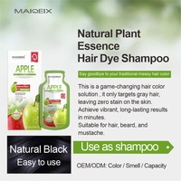 Hailu Pomme Cheveux Couleur Ai Naturel Noir Professionnel Teinture Permanente Organique Sans Ammoniaque Styling Kit Adore Just for Men Sachet