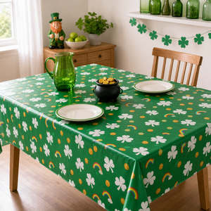 Disposable <strong>Plastic</strong> <strong>Tablecloth</strong> <strong>Roll</strong> Waterproof PEVA Holiday Print Table Cover For Restaurant Banquet Catering Party Bulk - Product Image 1