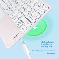 Keyboard Bluetooth Ultra Tipis 9.7-11 Inci, Tata Letak Nirkabel Ringkas dengan Tombol Angka & Tombol Aritmatika