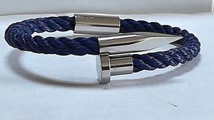 ファッションアクセサリー - ステンレス製マグネット式留め具付き編み込みナイロンロープブレスレット - 男女兼用 - Product Image 3