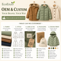 Chaqueta con Capucha de Algodón para Bebé de Marca Privada, Chaqueta con Cierre para Niños, Abrigo para Niños Pequeños, Personalizable