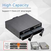 4Bay 2,5 Bandeja extraíble Hot Swap Backplane SATA Enclosure SSD HDD Mobile Rack para 5,25 Drive Bay