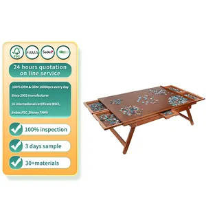 लकड़ी आरा पहेली टेबल भंडारण और छँटाई दराज चिकनी पठार Fiberboard काम सतह पहेली बोर्ड रैक