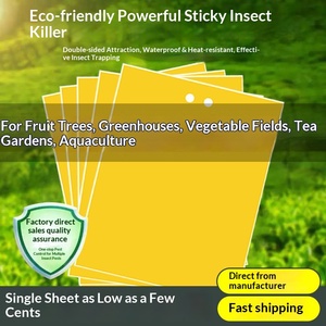Waterproof Solid Fruit Fly Trap with Adhesive Double-sided Yellow/Blue Thrips/Aphids/White Fly Sticker 0.23mm <b>Thickness</b> - Product Image 1