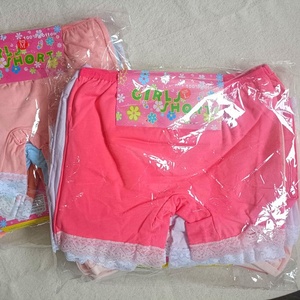 Culottes Boxer Respirantes en Coton pour <span class=keywords><strong>Filles</strong></span>, Modèle Quatre Coins, Dentelle, Taille Unique, En Stock, Référence KP174, Vente Directe Usine - Product Image 1