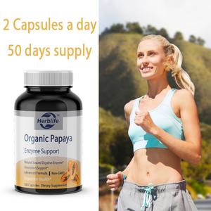 Cápsulas de Enzimas de Papaya Orgánicas y Papaina, Productos Naturales de Venta Caliente OEM/ODM - 500mg 100 Cápsulas, Apoyo Digestivo - Product Image 4