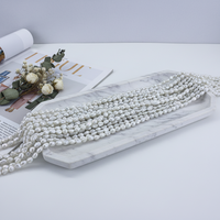 Taille classique 9-10mm couleur blanche naturel Keshi perle brin pour collier de perles bijoux de bricolage vente en gros