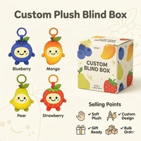 Porte-clés en peluche personnalisé, design mangue, jouet fruit en peluche sur mesure, porte-clés personnalisé, boîte mystère en peluche pour cadeau promotionnel et image de marque