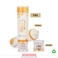 Tube souple personnalisé D40 60ml-120ml en plastique PBL pour emballage de produits de soin, lotion corporelle, beurre corporel, nettoyant visage avec bouchon acrylique