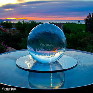 Vincentaa El jardín al aire libre está decorado <span class=keywords><strong>con</strong></span> una fuente de <span class=keywords><strong>cascada</strong></span> de globo de vidrio de acero inoxidable - Product Image 5