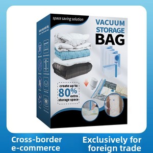 Bolsa de compresión <span class=keywords><strong>al</strong></span> vacío con borde azul grueso moderno, bolsa de almacenamiento de <span class=keywords><strong>ropa</strong></span> <span class=keywords><strong>al</strong></span> por mayor <span class=keywords><strong>para</strong></span> edredón de viaje, edredón de algodón - Product Image 2