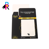 Boîte à ongles professionnelle personnalisée en papier d'art avec fenêtre en PVC et rabat, pour vente en gros