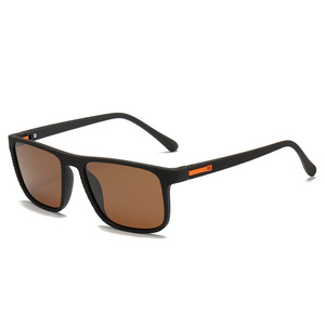 Sunglasses Men Rectangle Polarized UV400 Full Rim Fashion Outdoor Activities <b>Spring</b> <b>Hinges</b> Dual Color - Product Image 1