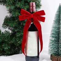 Grand nœud en ruban de velours fait main avec attache torsadée, 100 % polyester, filé, haute ténacité, 3,5 pouces, pour emballage cadeau et sapin de Noël