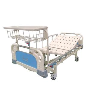 Cama Hospitalaria Manual para Pacientes de Clase Baja XQ2014-A16 de ABS y Acero-Plástico con Doble Función de Reclinación, Color Beige - Product Image 1