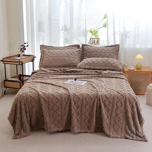 Couleur unie 3D <span class=keywords><strong>Plaid</strong></span> Rayé Jacquard Taffetas <span class=keywords><strong>Sherpa</strong></span> 100% Polyester Moderne Toutes Saisons Unique/Pleine Taille Simple Couche Chaud Canapé - Product Image 2