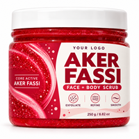 Gommage exfoliant naturel à base de plantes Aker Fassi, marque privée OEM ODM, nettoyage en profondeur, blanchiment, soin du visage et du corps