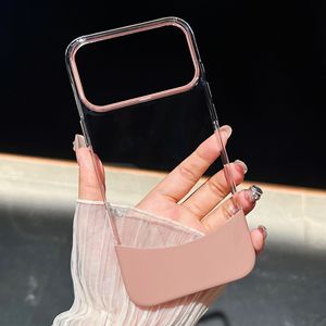 Funda protectora transparente de lujo 2 en 1 creativa para Apple 17promax para <span class=keywords><strong>iPhone</strong></span> 16 <span class=keywords><strong>14</strong></span> 15 con funda de agarre de teléfono de empalme - Product Image 6