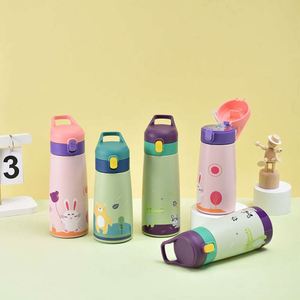 Children's Stainless Steel Vacuum Tumbler Cartoon Bear Design With Straw Travel Bottle <b>Double</b> <b>Wall</b> Insulated - Product Image 4