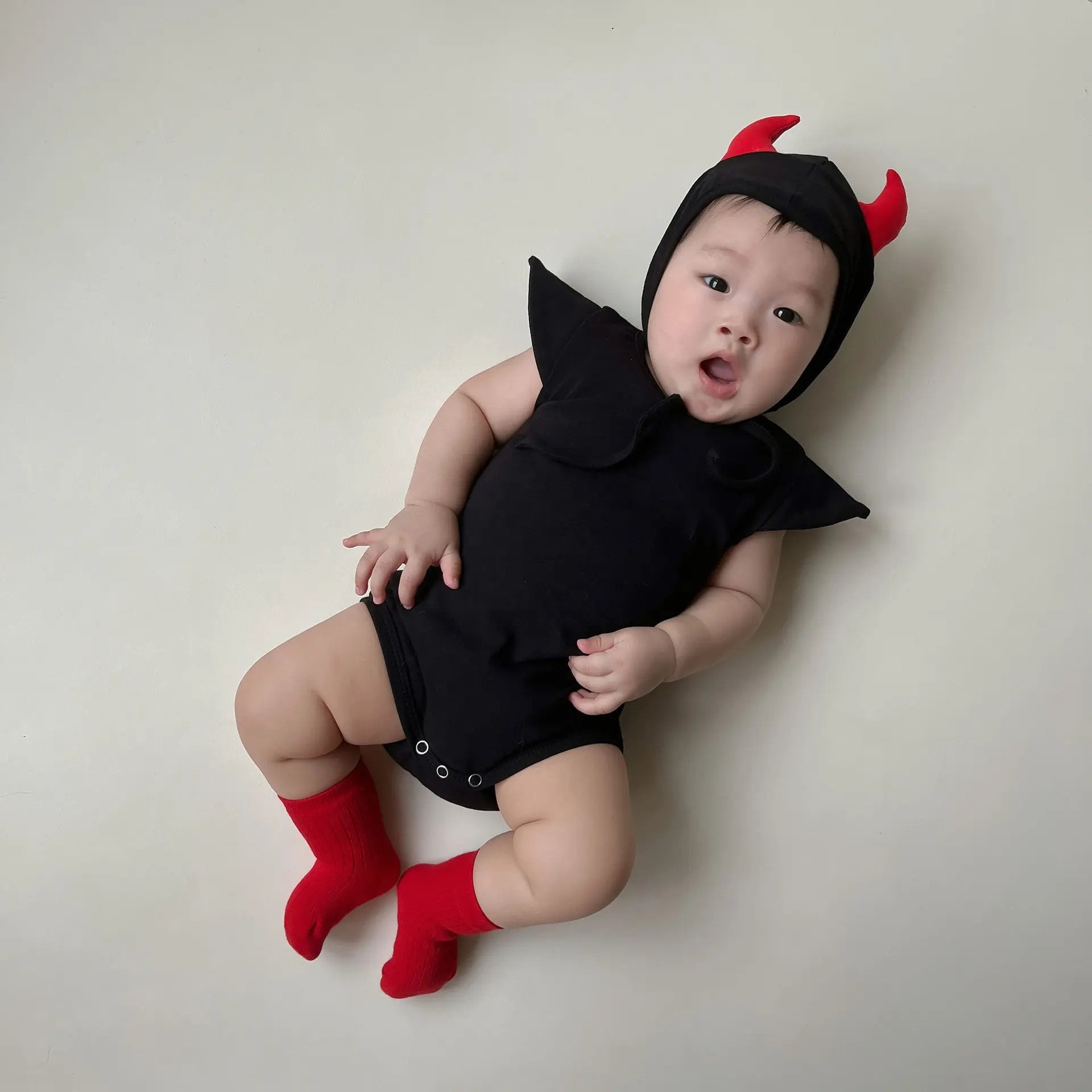 Baby Devil Kostüm Mein erstes Halloween Cosplay Baby Boy Halloween Devil Outfit Kleidung Neugeborene Kleinkind Kostüme Stram pler