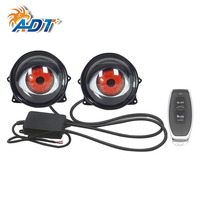Feux antibrouillard LED pour moto, couleur réglable 12V, yeux de démon avec lentille, grands yeux dynamiques