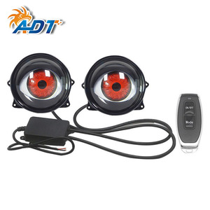 Feux antibrouillard LED pour moto, couleur réglable 12V, yeux de démon avec lentille, grands yeux dynamiques - Product Image 1