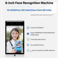 EASCO - Terminal de Reconocimiento Facial de 8 Pulgadas, Máquina Biométrica de Control de Asistencia para Empleados, Control de Acceso por Reconocimiento Facial