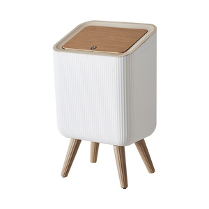 Waste <b>Bin</b> Square White Flip Top 9L Indoor Home Use Living Room Bedroom Bathroom - Product Image 5
