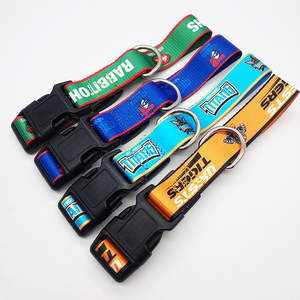 Özel Baskılı Logolu Moda Kalın Geniş Ayarlanabilir Metal Tokalı Özel Eğitim Yansıtıcı Kedi Taktik Lüks Köpek Evcil Hayvan Tasmaları - Product Image 1