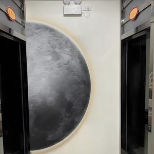 Arte Mural Minimalista Moderno de Lujo con Diseño de Planeta, Pintura Luminosa LED Impresa en Cristal de Porcelana, Decoración para el Hogar - Product Image 5