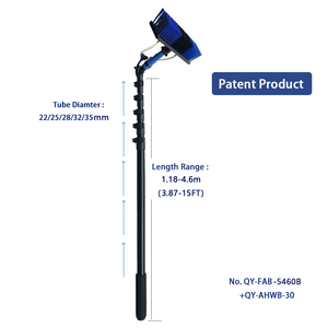 Qiyun 15FT /4.6m Telescopic Aluminum Water Fed Pole Set Metal <strong>Window</strong> Cleaning Equipment and Solar Panels Cleaning <strong>Kit</strong> - Product Image 3