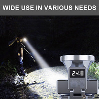 Lampe frontale super lumineuse 4800mAh batterie étanche USB Rechargeable phare LED réflecteur en aluminium tasse Camping pêche lampe frontale