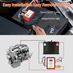 <b>Remote</b> <b>Control</b> Battery Kill Switch 300A Led Voltage Display Wireless Power Cut off Disconnect Switch with Relay Fobs - Product Image 4