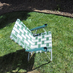 Portavasos plegable de poliéster bohemio vintage a rayas, reposabrazos, silla palmeada para césped, moderna para uso en Playa y exteriores - Product Image 4