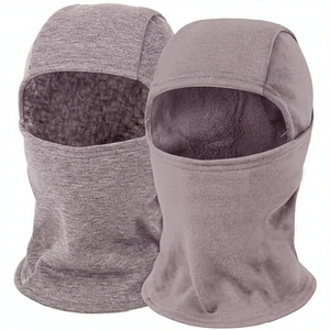 Balaclava unisexe, masque intégral gris et noir, pour l'extérieur, hiver, chaud, coupe-vent, 100% polyester, adulte, 56-58 cm - Product Image 4