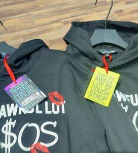 Venta caliente de alta calidad 100% algodón que es un montón de COUPH SYRUP High Street Alphabet Trendy Brand Loose Casual Hoodie - Product Image 5