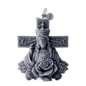 Vela Decorativa con Forma de Cruz de Rosas, Adorno de Mesa Único para el Hogar, Regalo para Fiestas de Inauguración de Casa - Product Image 5