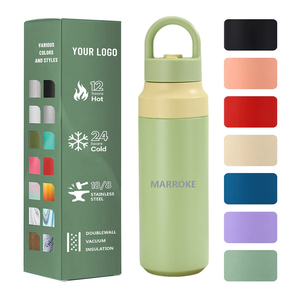 แก้วน้ำสแตนเลสแบบกำหนดเอง 550 มล. 18 ออนซ์  แบบใหม่ เก็บความร้อน-เย็น ผนังสองชั้นสุญญากาศ  ขวดน้ำเก็บอุณหภูมิ เปิด-ปิดได้ด้วยคลิกเดียว - Product Image 5