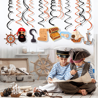 Huancai - 25 Accesorios para Fotomatón de Piratas con Palos, Kit de Accesorios para Selfies para Fiestas Caribeñas, Suministros para Fiestas Náuticas de Cumpleaños Infantiles