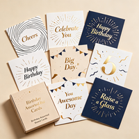 Cartes d'anniversaire personnalisées avec logo, enveloppes et motifs variés - Papier couché écologique pour papeterie cadeau en gros