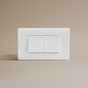 Interruptor de luz de pared con botón de <span class=keywords><strong>2</strong></span> bandas, interruptores de pared rectangulares MultiControl de doble vía, botón de encendido/apagado, placa de PC - Product Image 1