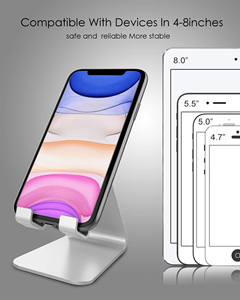Soporte de Escritorio Portátil para Teléfono Móvil, Compatible con Todos los Teléfonos Inteligentes de 3-10 Pulgadas, Soporte de Aleación de Aluminio para Celulares - Product Image 2