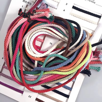 Cuerda de macramé de 3mm, 4mm, 5mm, 6mm, cordón trenzado de algodón trenzado, hilo de macramé multicolor, cuerda de cintura