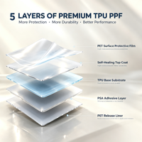 Film de protection de peinture TPU pour carrosserie automobile, haute densité, mat, transparent, auto-réparateur, anti-rayures, installation facile
