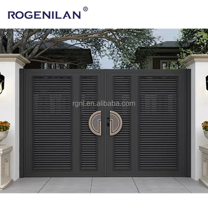 Puerta de Jardín Rogenilan, Diseños de Puertas de Aluminio Modernos y Personalizados, Sistema de Puerta Abatible Automática, Puertas Exteriores - Product Image 3