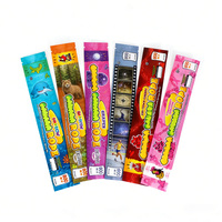 Sachet en Mylar pour bonbons gélifiés en gros, scellé sur 3 côtés, anti-odeur, avec fermeture éclair, imprimé sur mesure, pour emballage alimentaire