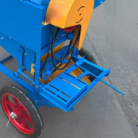 Batteuse à riz portable Rongda avec tamis de nettoyage, batteuse agricole électrique ou à essence pour céréales