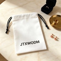 Pochette cosmétique en coton personnalisée avec cordon de serrage, sac d'emballage réutilisable pour produits de beauté